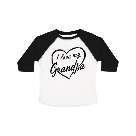 Inktastic I Love My Grandpa in Black Chalk Heart Boys or Girls Toddler T-Shirt