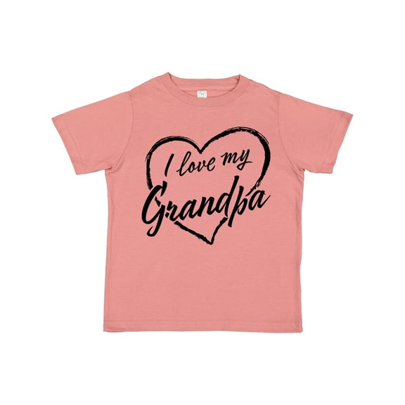 Inktastic I Love My Grandpa in Black Chalk Heart Boys or Girls Toddler T-Shirt