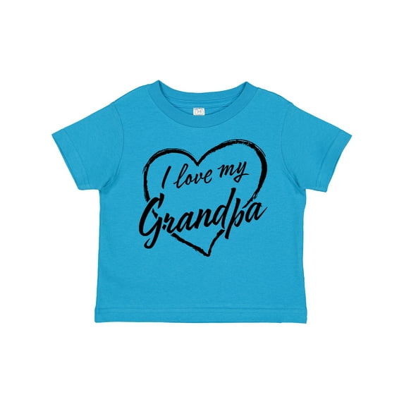 Inktastic I Love My Grandpa in Black Chalk Heart Boys or Girls Toddler T-Shirt