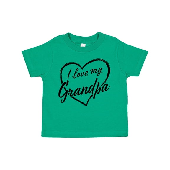 Inktastic I Love My Grandpa in Black Chalk Heart Boys or Girls Toddler T-Shirt
