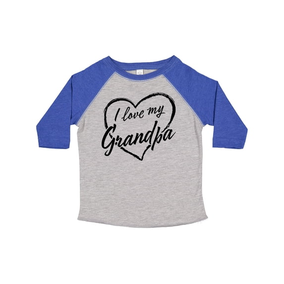 Inktastic I Love My Grandpa in Black Chalk Heart Boys or Girls Toddler T-Shirt