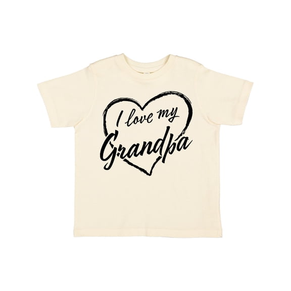 Inktastic I Love My Grandpa in Black Chalk Heart Boys or Girls Toddler T-Shirt