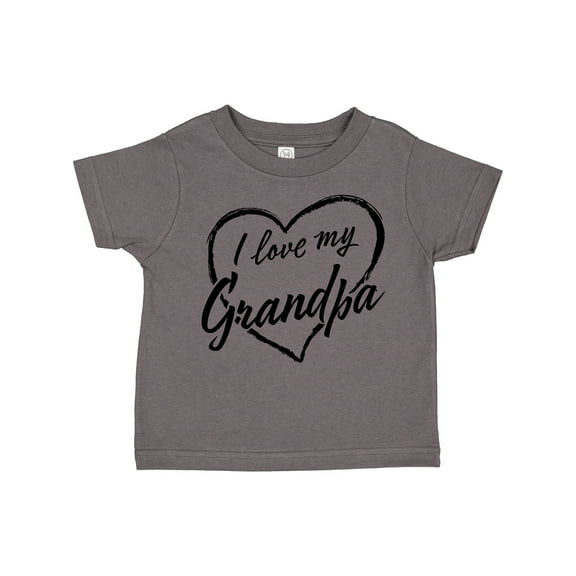 Inktastic I Love My Grandpa in Black Chalk Heart Boys or Girls Toddler T-Shirt