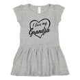 thumbnail image 1 of Inktastic I Love My Grandpa in Black Chalk Heart Girls Toddler Dress, 1 of 5