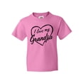 thumbnail image 1 of Inktastic I Love My Grandpa in Black Chalk Heart Youth T-Shirt, 1 of 5