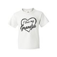 thumbnail image 1 of Inktastic I Love My Grandpa in Black Chalk Heart Youth T-Shirt, 1 of 5