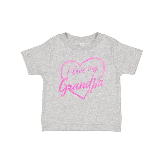 Inktastic I Love My Grandpa in Pink Chalk Heart Boys or Girls Baby T-Shirt