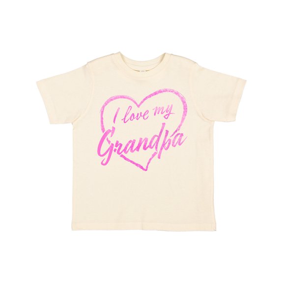 Inktastic I Love My Grandpa in Pink Chalk Heart Boys or Girls Toddler T-Shirt