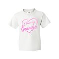 thumbnail image 1 of Inktastic I Love My Grandpa in Pink Chalk Heart Youth T-Shirt, 1 of 5