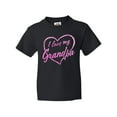 thumbnail image 1 of Inktastic I Love My Grandpa in Pink Chalk Heart Youth T-Shirt, 1 of 5