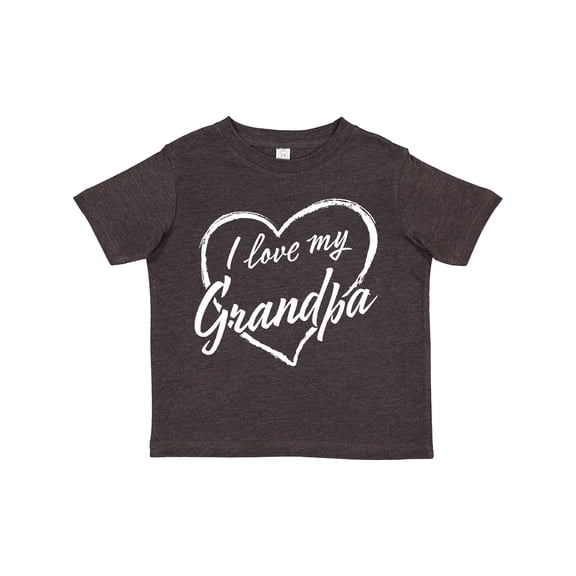 Inktastic I Love My Grandpa in White Chalk Heart Boys or Girls Toddler T-Shirt