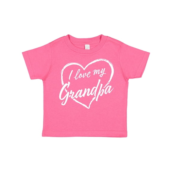 Inktastic I Love My Grandpa in White Chalk Heart Boys or Girls Toddler T-Shirt