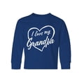 thumbnail image 1 of Inktastic I Love My Grandpa in White Chalk Heart Long Sleeve Youth T-Shirt, 1 of 5