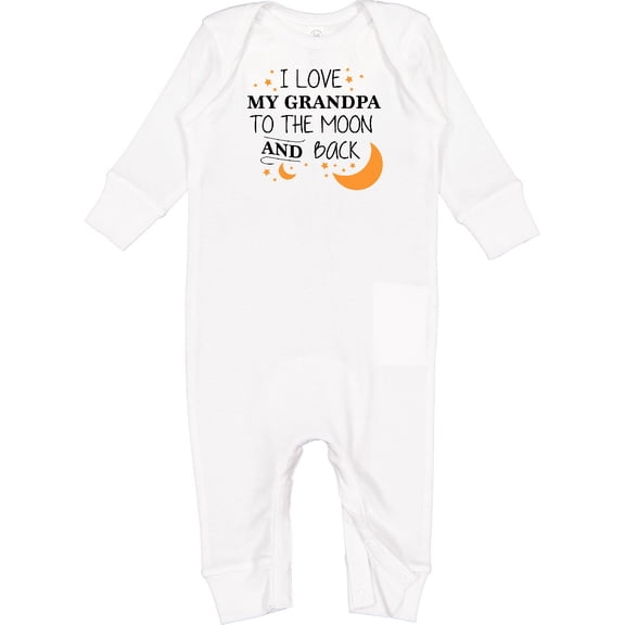 Inktastic I Love My Grandpa to the Moon and Back Baby Romper Coveralls