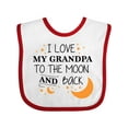 thumbnail image 1 of Inktastic I Love My Grandpa to the Moon and Back Boys or Girls Baby Bib, 1 of 4