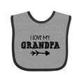 thumbnail image 1 of Inktastic I Love My Grandpa with Arrow Boys or Girls Baby Bib, 1 of 4