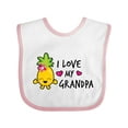 thumbnail image 1 of Inktastic I Love My Grandpa with Pineapple Girls Baby Bib, 1 of 4