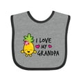 thumbnail image 1 of Inktastic I Love My Grandpa with Pineapple Girls Baby Bib, 1 of 4