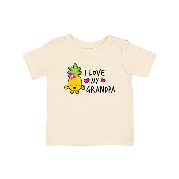 Inktastic I Love My Grandpa with Pineapple Girls Baby T-Shirt