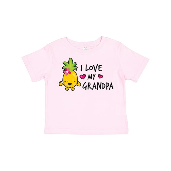 Inktastic I Love My Grandpa with Pineapple Girls Toddler T-Shirt