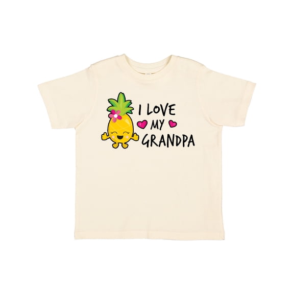 Inktastic I Love My Grandpa with Pineapple Girls Toddler T-Shirt