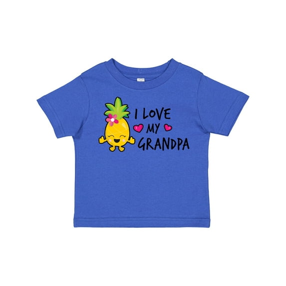 Inktastic I Love My Grandpa with Pineapple Girls Toddler T-Shirt