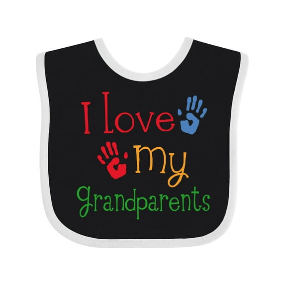 Inktastic I Love My Grandparents Boys or Girls Baby Bib