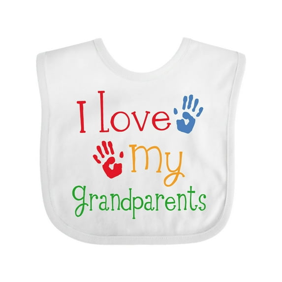 Inktastic I Love My Grandparents Boys or Girls Baby Bib