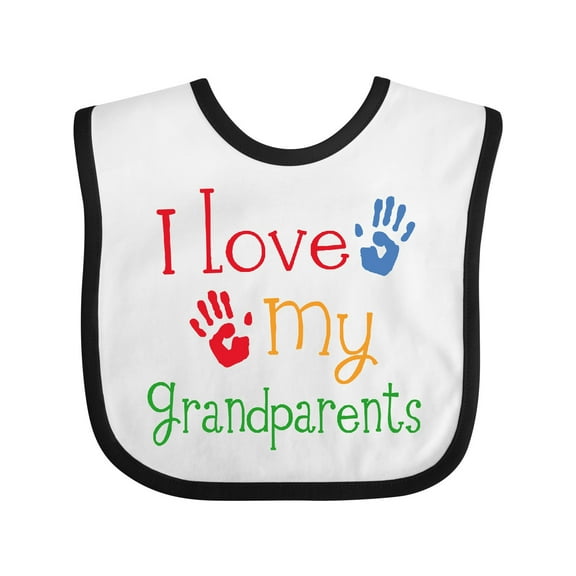 Inktastic I Love My Grandparents Boys or Girls Baby Bib