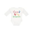 thumbnail image 1 of Inktastic I Love My Grandparents Boys or Girls Long Sleeve Baby Bodysuit, 1 of 5
