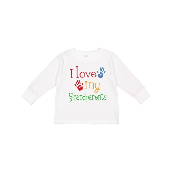 Inktastic I Love My Grandparents Boys or Girls Long Sleeve Toddler T-Shirt