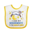 thumbnail image 1 of Inktastic I Love My Grandparents to the Moon and Back Cute Sheep Boys or Girls Baby Bib, 1 of 4