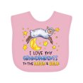 thumbnail image 1 of Inktastic I Love My Grandparents to the Moon and Back Cute Sheep Boys or Girls Baby Bib, 1 of 4