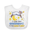 thumbnail image 1 of Inktastic I Love My Grandparents to the Moon and Back Cute Sheep Boys or Girls Baby Bib, 1 of 4