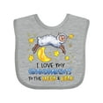thumbnail image 1 of Inktastic I Love My Grandparents to the Moon and Back Cute Sheep Boys or Girls Baby Bib, 1 of 4