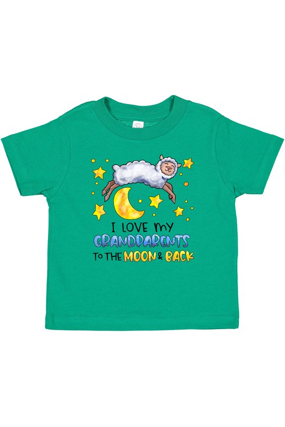 I Love My Grandparents to the Moon and Back Cute Sheep Boys or Girls Baby T-Shirt