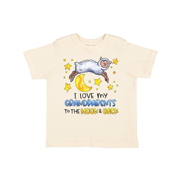 Inktastic I Love My Grandparents to the Moon and Back Cute Sheep Boys or Girls Toddler T-Shirt
