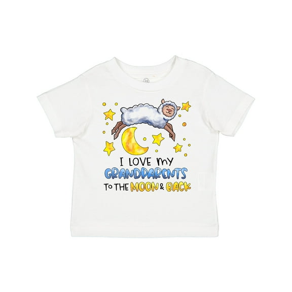 Inktastic I Love My Grandparents to the Moon and Back Cute Sheep Boys or Girls Toddler T-Shirt