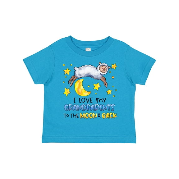 Inktastic I Love My Grandparents to the Moon and Back Cute Sheep Boys or Girls Toddler T-Shirt