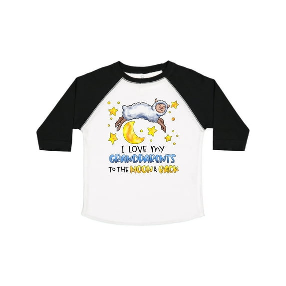Inktastic I Love My Grandparents to the Moon and Back Cute Sheep Boys or Girls Toddler T-Shirt