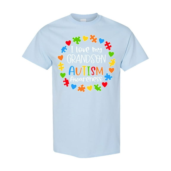 Inktastic I Love My Grandson Autism Awareness T-Shirt