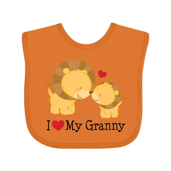 Inktastic I Love My Granny Boys or Girls Baby Bib