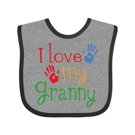 Inktastic I Love My Granny Boys or Girls Baby Bib