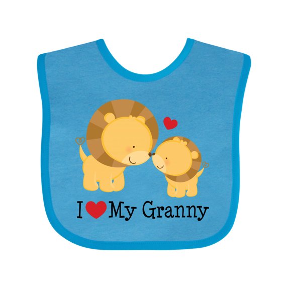 Inktastic I Love My Granny Boys or Girls Baby Bib