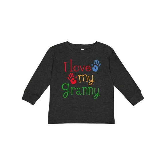Inktastic I Love My Granny Boys or Girls Long Sleeve Toddler T-Shirt