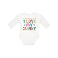 thumbnail image 1 of Inktastic I Love My Granny Cute Granddaughter Gift Girls Long Sleeve Baby Bodysuit, 1 of 5