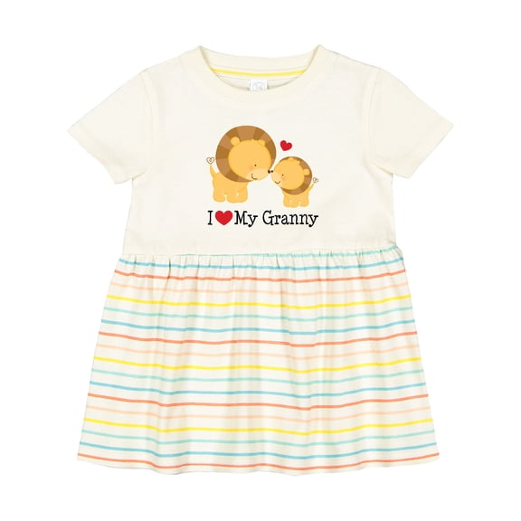 Inktastic I Love My Granny Girls Baby Dress