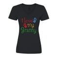 thumbnail image 1 of Inktastic I Love My Granny Women's V-Neck T-Shirt, 1 of 5