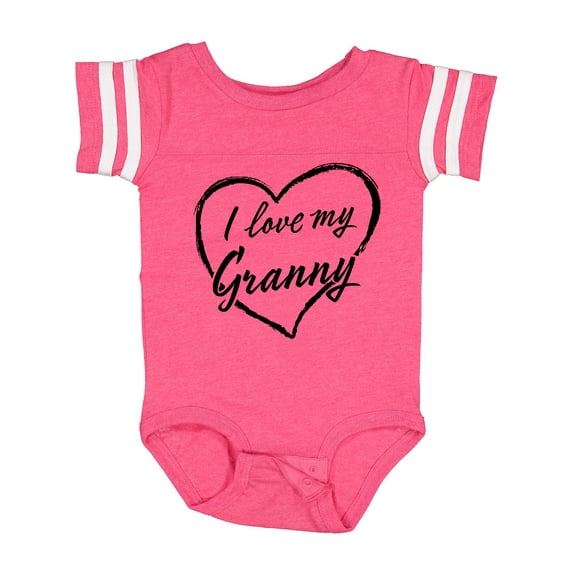 Inktastic I Love My Granny in Black Chalk Heart Boys or Girls Baby Bodysuit