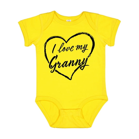 Inktastic I Love My Granny in Black Chalk Heart Boys or Girls Baby Bodysuit